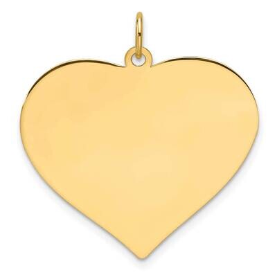 Plain .027 Gauge Engravable Heart Disc Charm 14k Gold XM694/27, MPN: XM694/27,