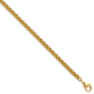 Chisel Polished Yellow Ip-Plated 24 Inch Spiga 4mm Chain Necklace Stainless Steel SRN3044-24 by Chi…