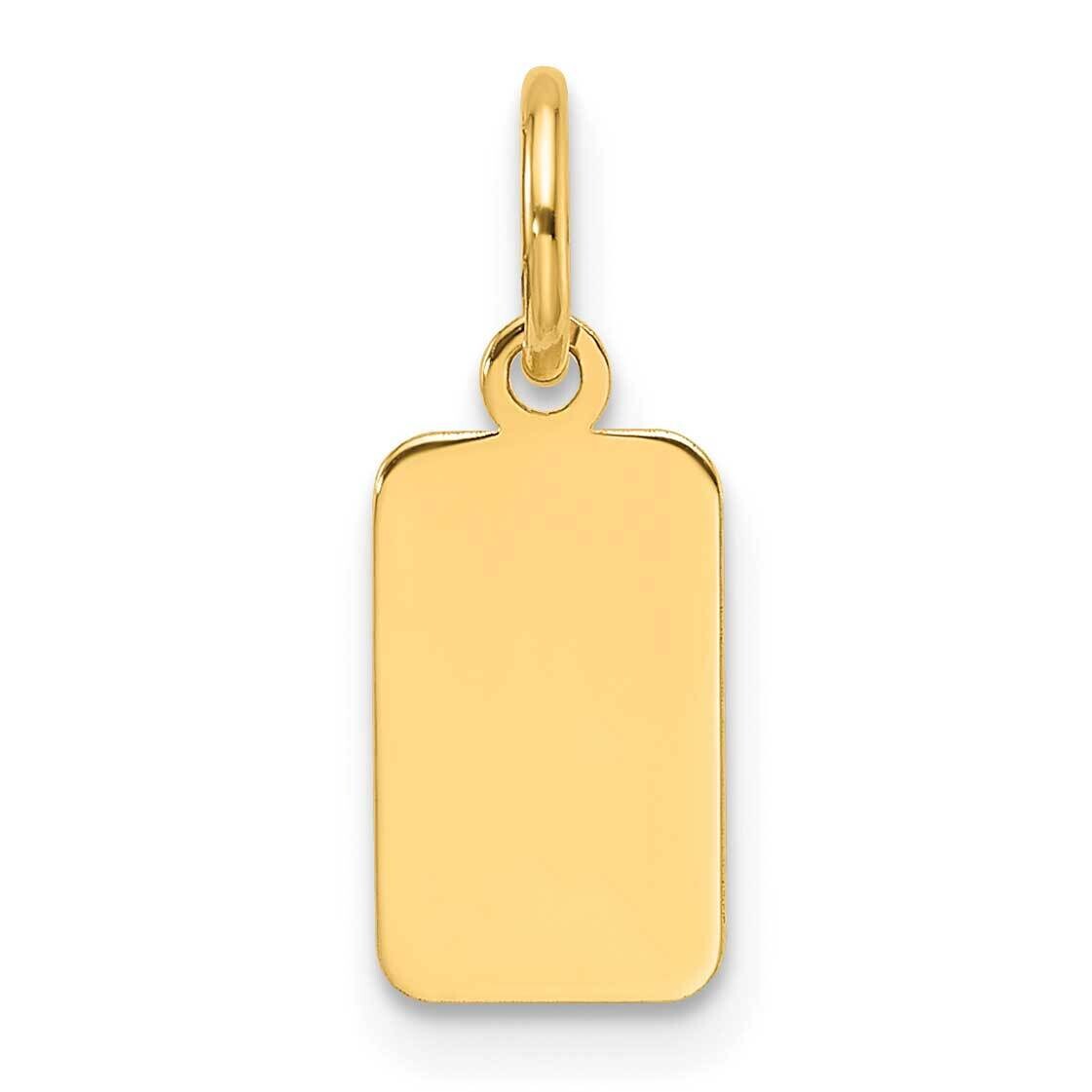 Plain .009 Gauge Engravable Rectangular Disc Charm 14k Gold XM685/09, MPN: XM685/09,
