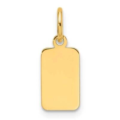 Plain .009 Gauge Engravable Rectangular Disc Charm 14k Gold XM685/09, MPN: XM685/09,