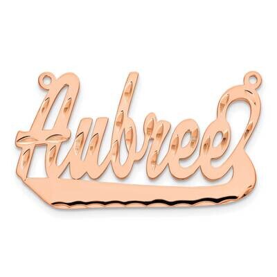 Diamond-Cut Name Plate 14k Rose Gold XNA151R, MPN: XNA151R,
