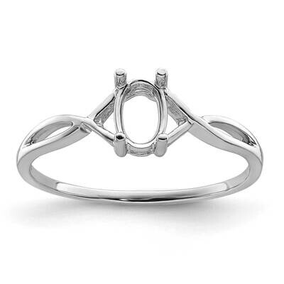 Birthstone Ring Mounting 14k White Gold XBR420M, MPN: XBR420M,