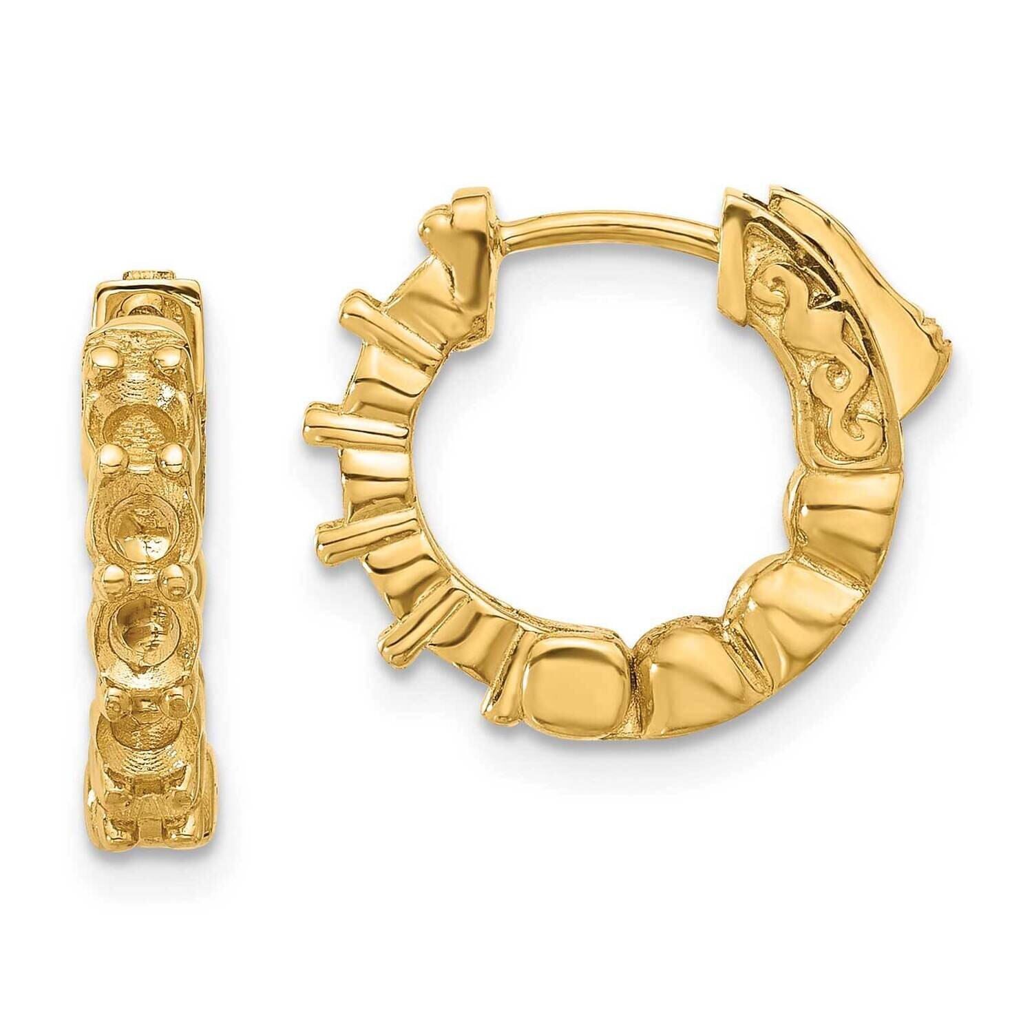 1Ct 10-3.0mm Round Hoop Safety Clasp Earring Mountings 14k Gold XE3259, MPN: XE3259,