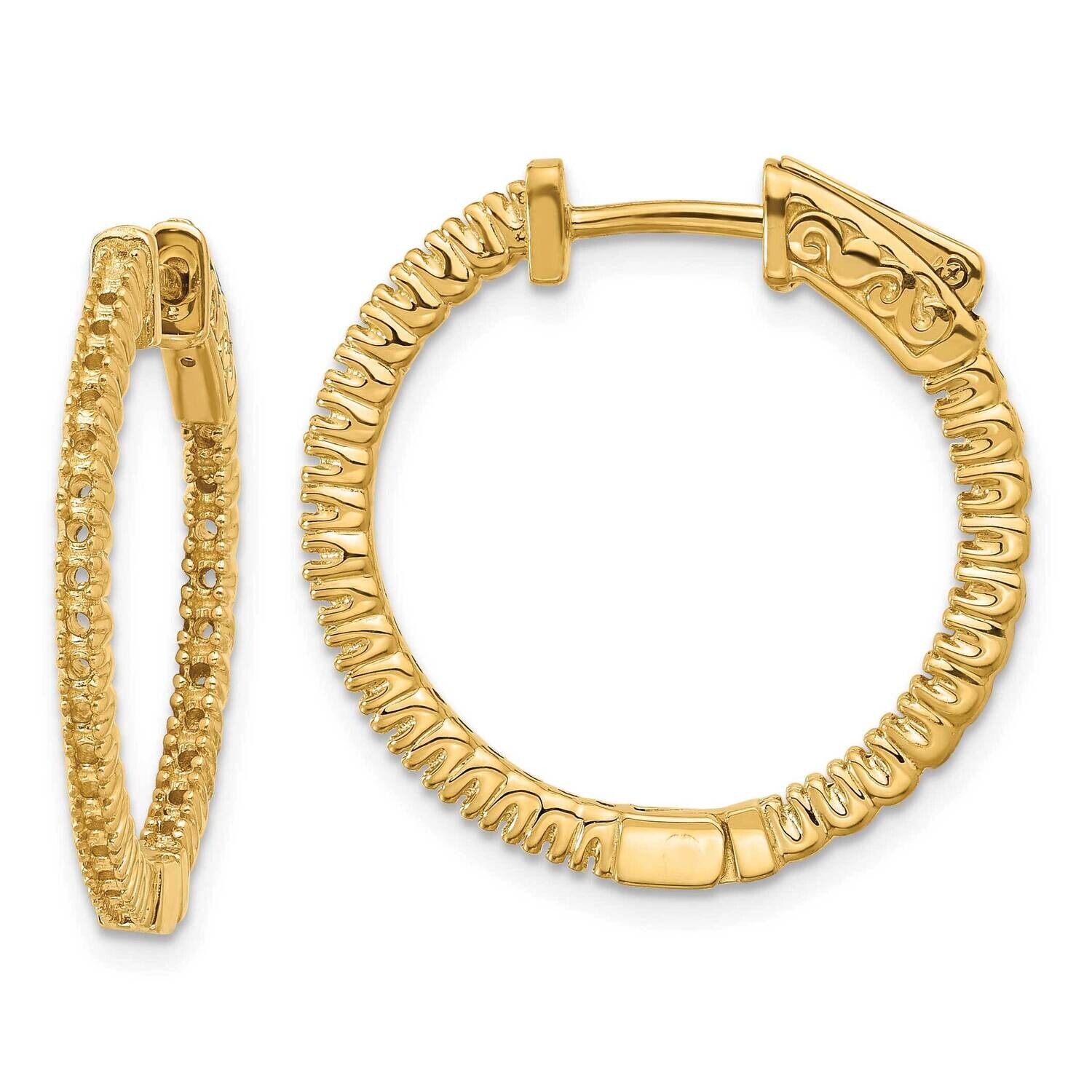 Round Hoop Safety Clasp Earring Mountings 14k Gold XE1984, MPN: XE1984, 191101637520