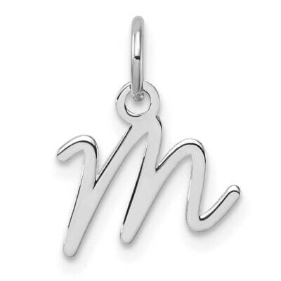 Uppercase Letter M Initial Charm 14k White Gold XNA1467W/M, MPN: XNA1467W/M,