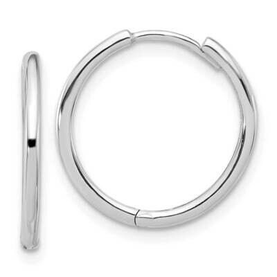Polished Hinged Hoop Earrings 14k White Gold TF2303W, MPN: TF2303W,