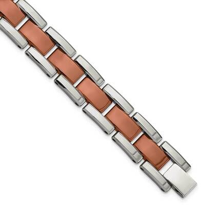 Chisel Tungsten Polished Brown Ip-Plated 8.25 Inch Bracelet TUB130-8.5 by Chisel, MPN: TUB130-8.5, …