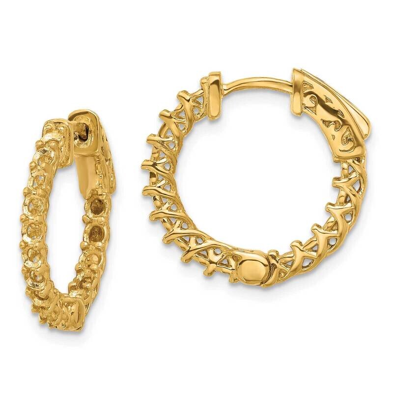 Round Hoop Safety Clasp Earring Mountings 14k Gold XE2005