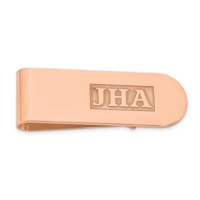 Raised Letters Monogram Money Clip 14k Rose Gold XNA608R, MPN: XNA608R,