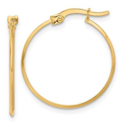 Knife Edge Hoop Earrings 14k Polished Gold TF2195, MPN: TF2195,