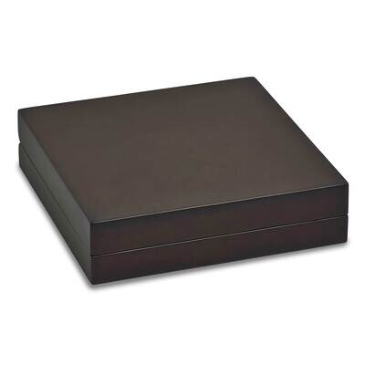 Pack Of 4 Walnut Matte Large Necklace Box Cream Leatherette WM10N-W, MPN: WM10N-W,