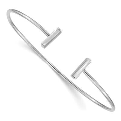 Flexible Bar Bangle 14k White Gold XB314W, MPN: XB314W, 191101119163