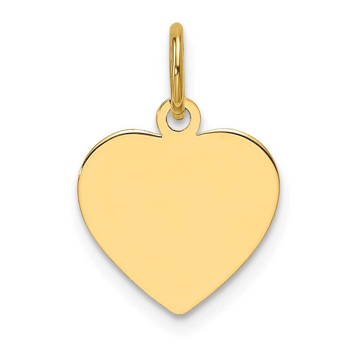 Plain .009 Gauge Engravable Heart Disc Charm 14k Gold XM695/09
