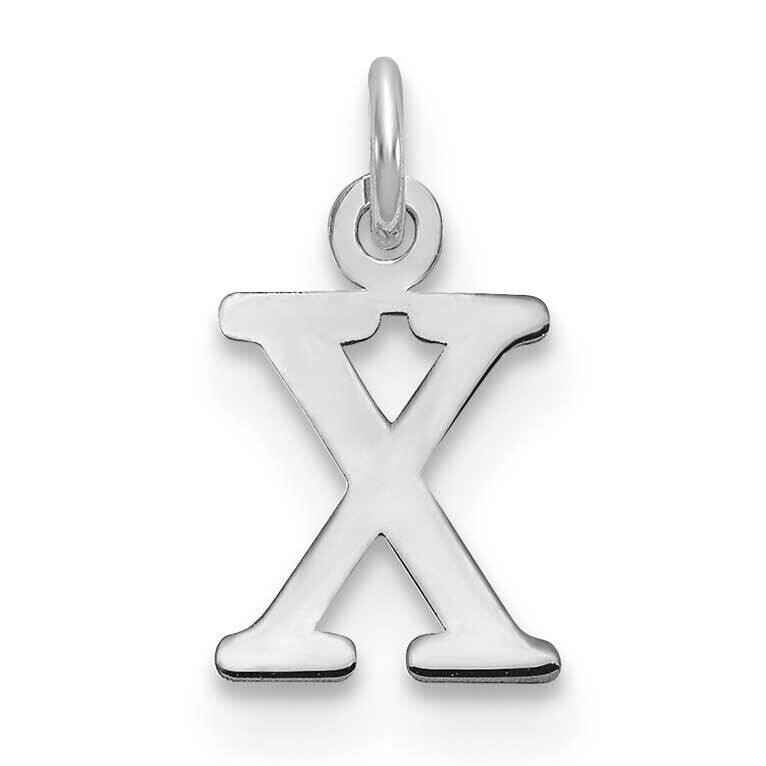 Letter X Initial Charm Sterling Silver Rhodium-Plated XNA1160SS/X
