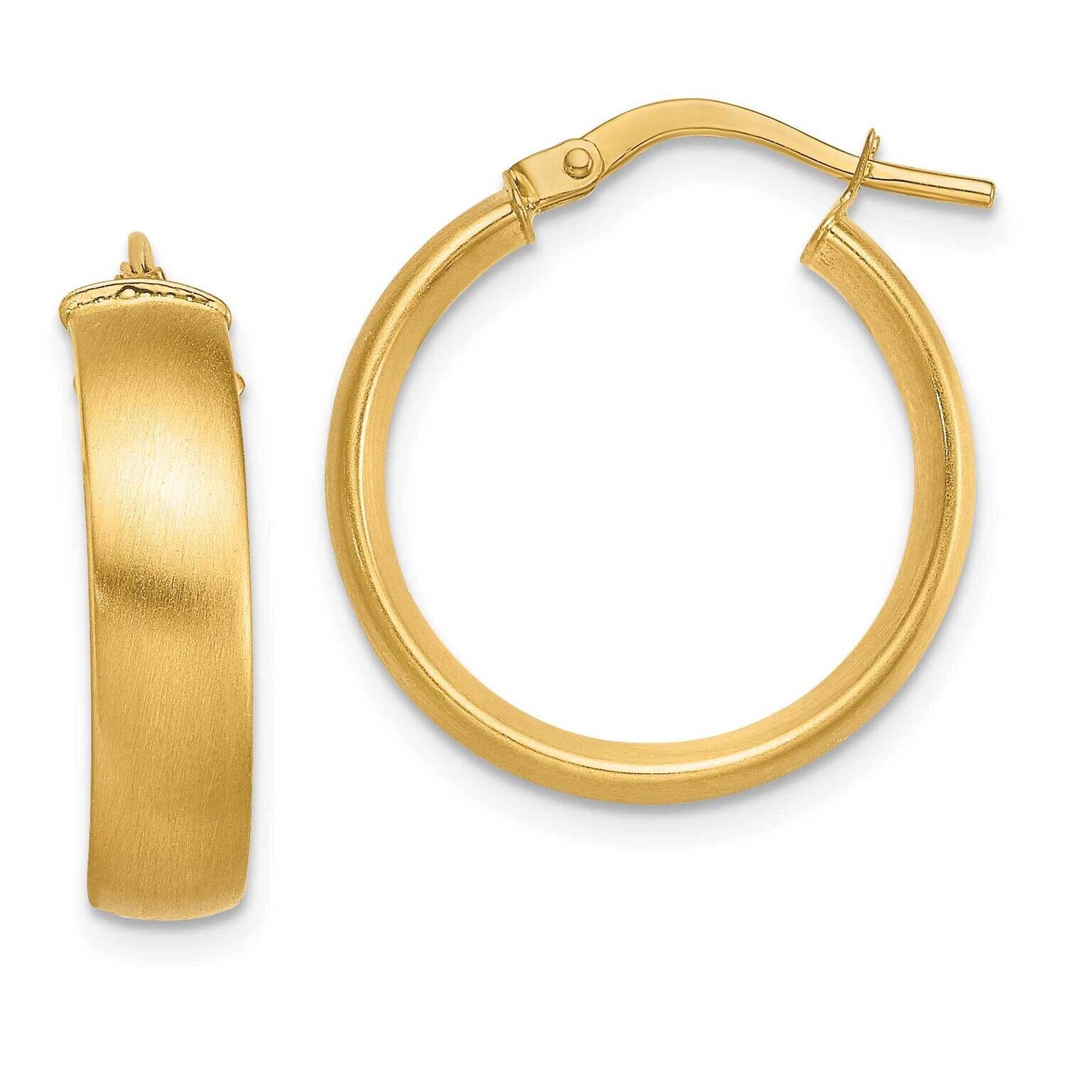 Small 5mm Satin Hoop Earrings 14k Gold TF1747