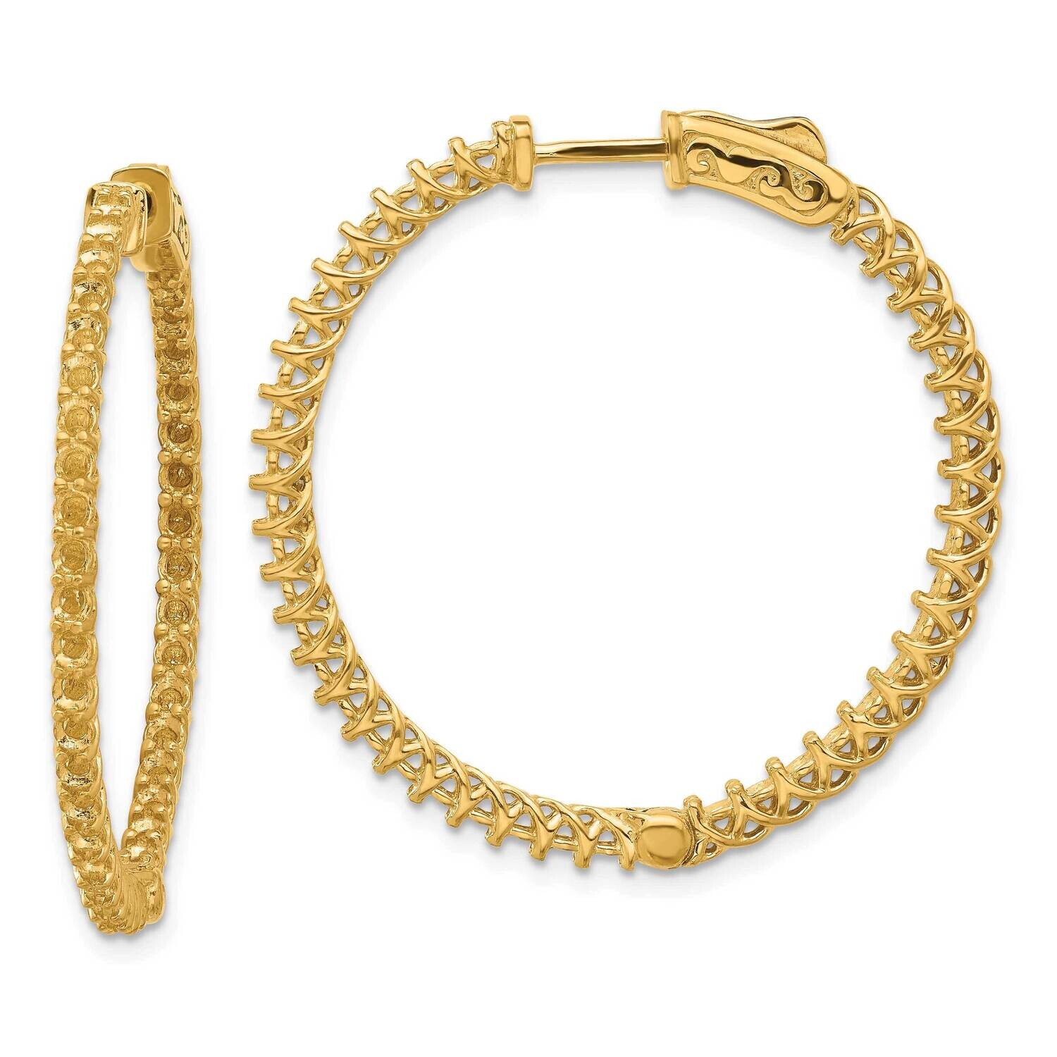 Round Hoop Safety Clasp Earring Mountings 14k Gold XE2004, MPN: XE2004, 191101637865