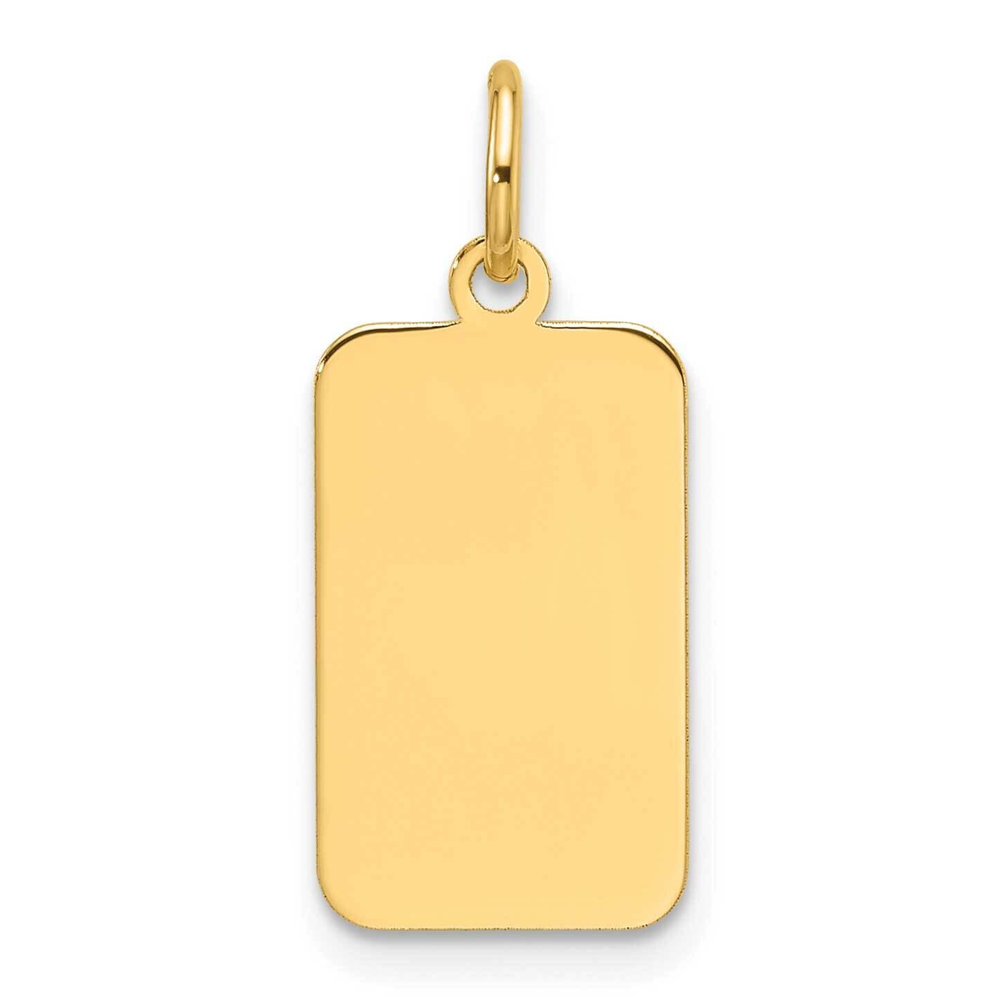 Plain .013 Gauge Engravable Rectangular Disc Charm 14k Gold XM686/13, MPN: XM686/13,