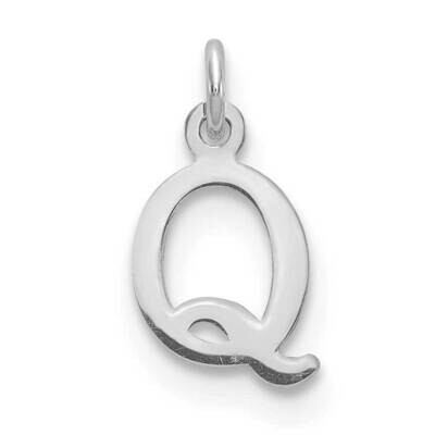 Letter Q Initial Charm Sterling Silver Rhodium-Plated XNA1160SS/Q, MPN: XNA1160SS/Q,