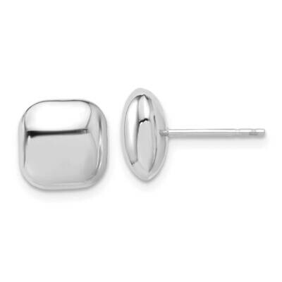 Polished 10mm Puffed Square Post Earrings 14k White Gold TF2341W, MPN: TF2341W, 196904170625