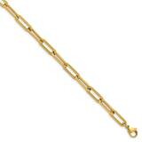 Chisel Polished Yellow Ip-Plated Elongated Open Link Paperclip 15 Inch Necklace 2 Inch Extension St…