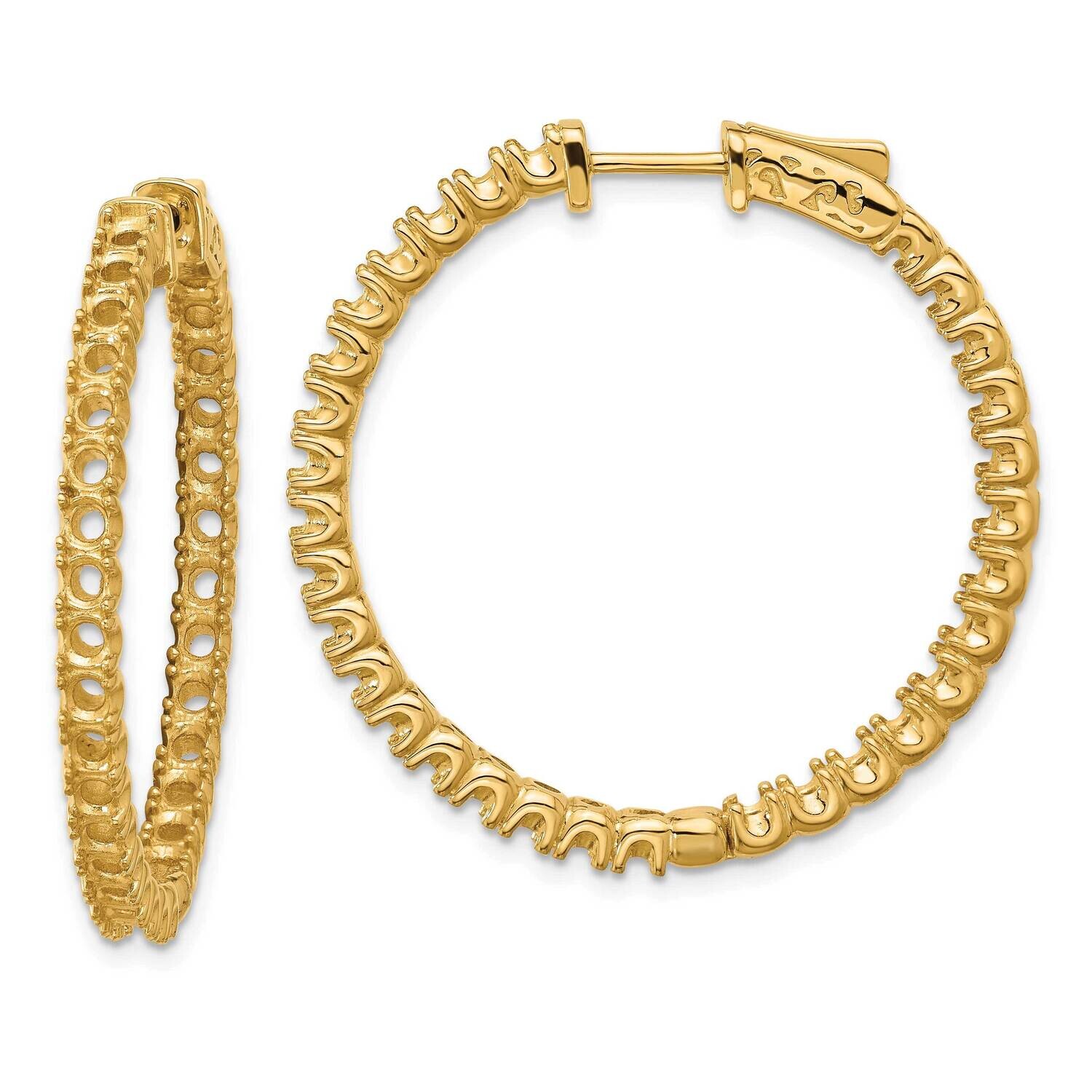 Round Hoop Safety Clasp Earring Mountings 14k Gold XE2015, MPN: XE2015, 191101638084