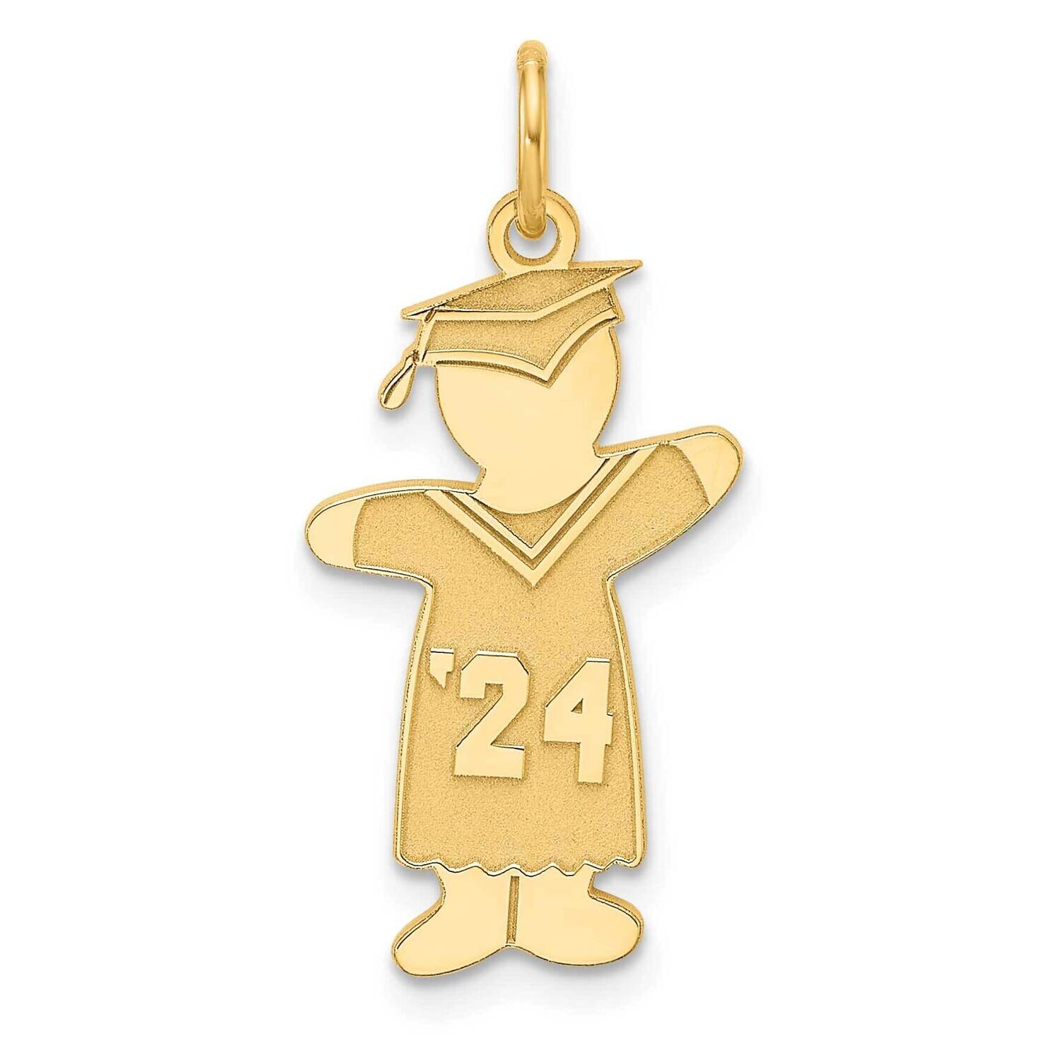 Gold-Plated Class Of 2024 Boy Cuddle Charm Sterling Silver XK1977GP, MPN: XK1977GP,