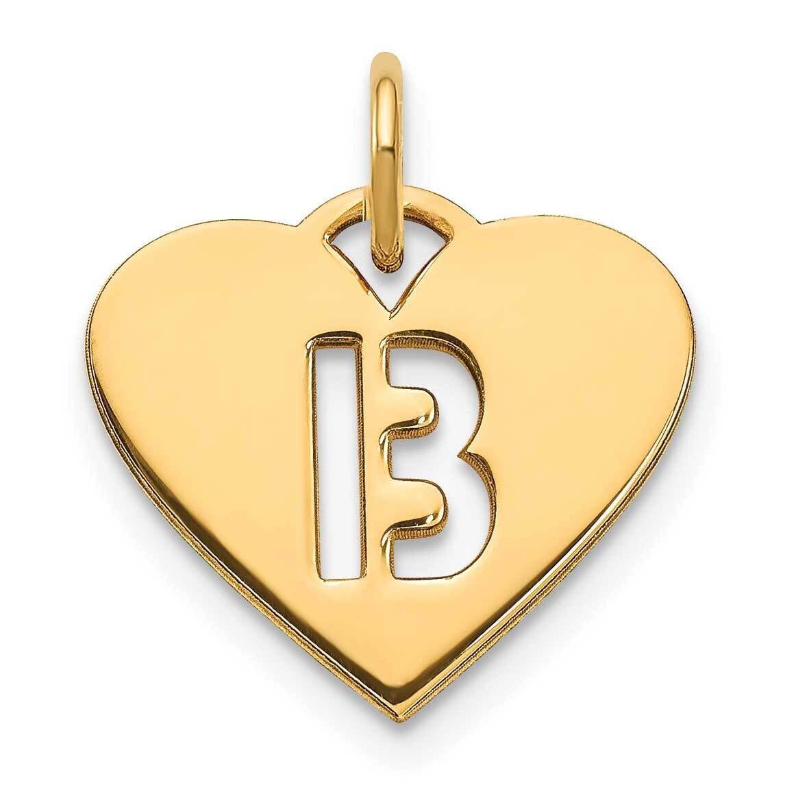Initial Letter B Initial Charm 14k Gold XNA1338Y/B, MPN: XNA1338Y/B, 196904070161
