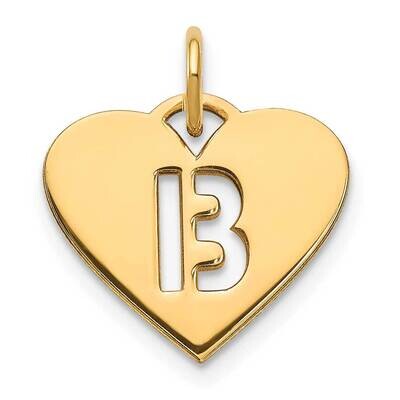 Initial Letter B Initial Charm 14k Gold XNA1338Y/B, MPN: XNA1338Y/B, 196904070161