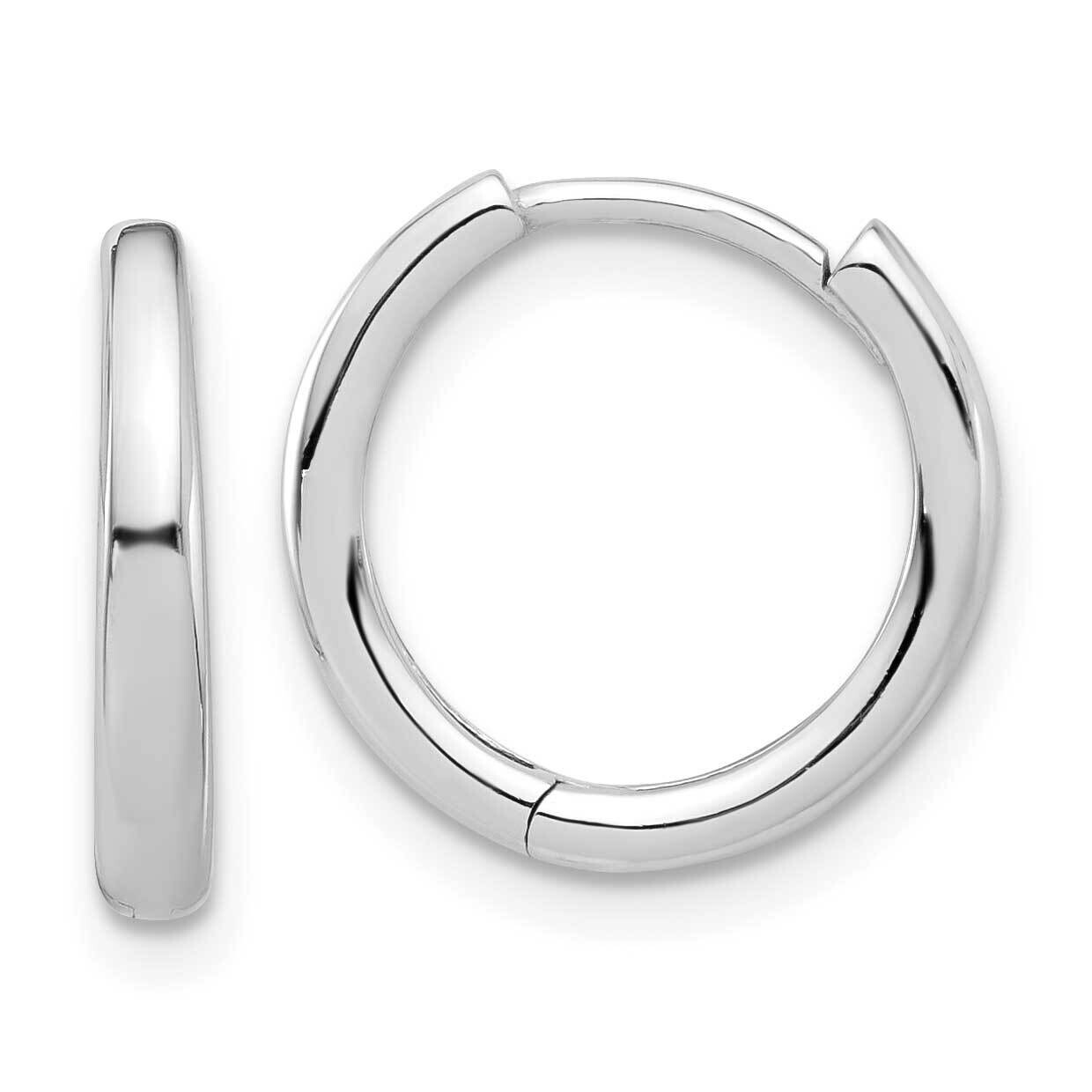 Polished Hinged Hoop Earrings 14k White Gold TF2307W, MPN: TF2307W,
