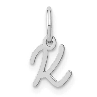 Upper Case Letter K Initial Charm 14k White Gold XNA1305W/K, MPN: XNA1305W/K,
