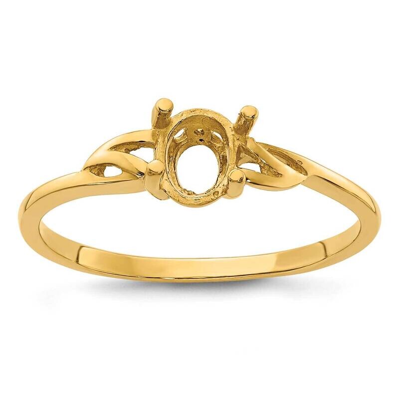 Birthstone Ring Mounting 14k Gold XBR130M, MPN: XBR130M,