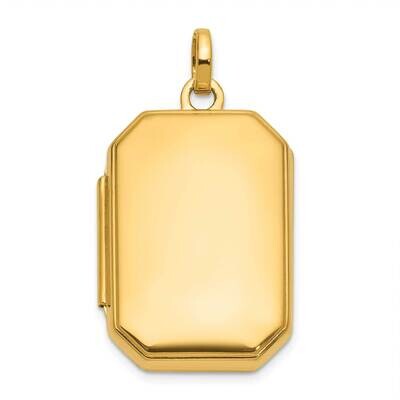 20X15mm Curved Rectangle Locket 14k Polished Gold XL873, MPN: XL873, 196904149522