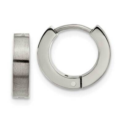 Chisel Brushed 3.5mm Huggie Hoop Earrings Titanium TBE125 by Chisel, MPN: TBE125, 883957758848