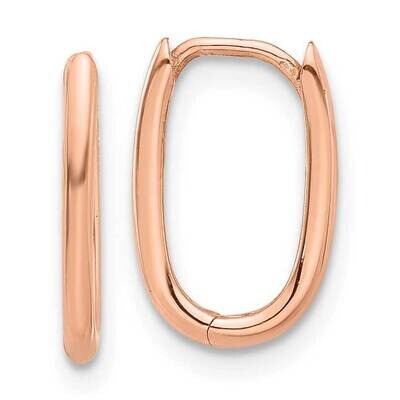 Polished Oval Hinged Hoop Earrings 14k Rose Gold TF2285R, MPN: TF2285R, 196904099018
