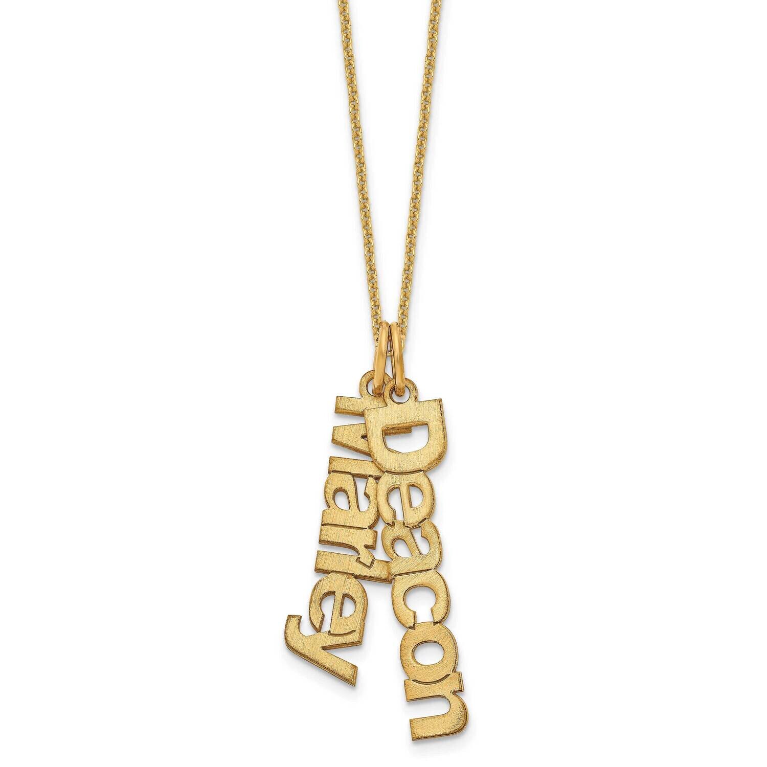 Brushed 2 Name Charm Necklace 14k Gold XNA650/2Y, MPN: XNA650/2Y,