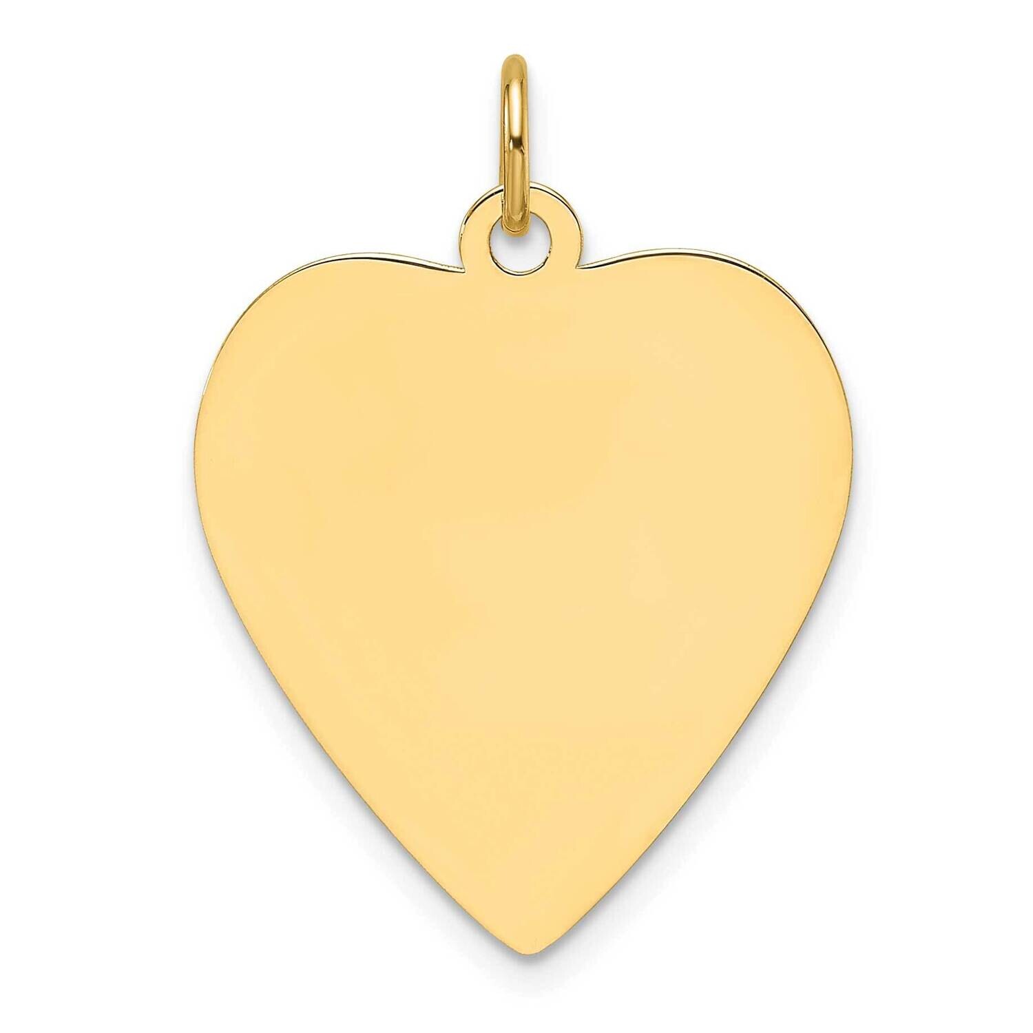Plain .018 Gauge Engravable Heart Disc Charm 14k Gold XM696/18, MPN: XM696/18,