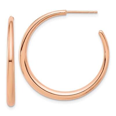 Polished Hoop Post Earrings 14k Rose Gold TF2278R, MPN: TF2278R,