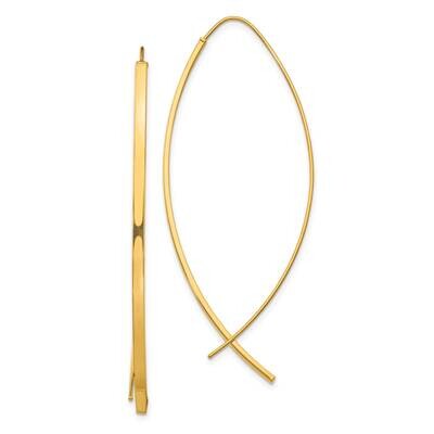 1.75mm Square Tube Wire Threader Earrings 14k Gold TF1324, MPN: TF1324, 191101849992