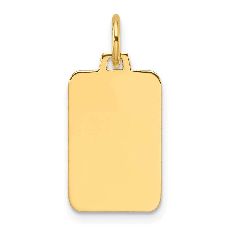 Plain .018 Gauge Engravable Rectangular Disc Charm 14k Gold XM684/18, MPN: XM684/18,