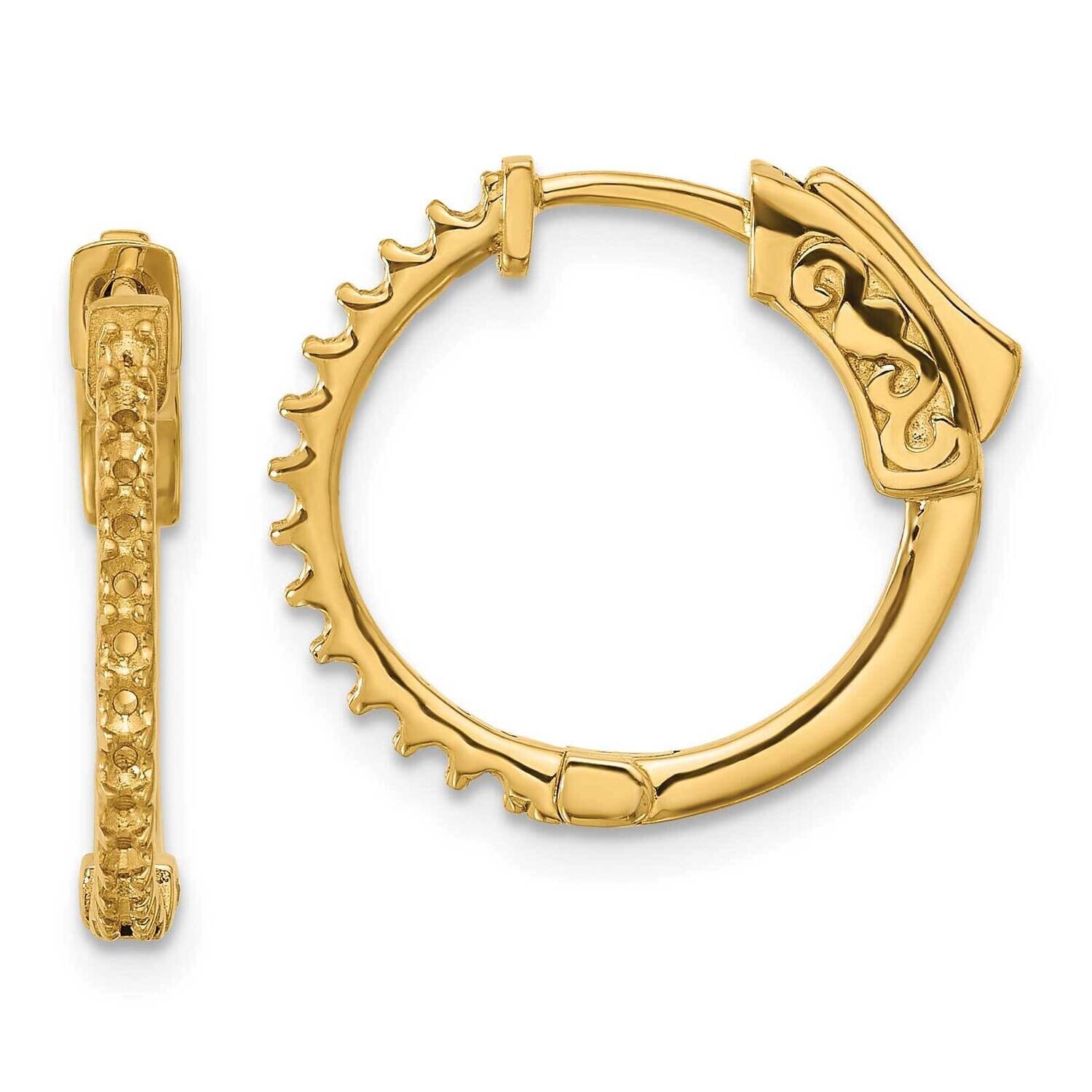 .40Ct 26-1.5mm Round Hoop Safety Clasp Earring Mountings 14k Gold XE3255, MPN: XE3255,