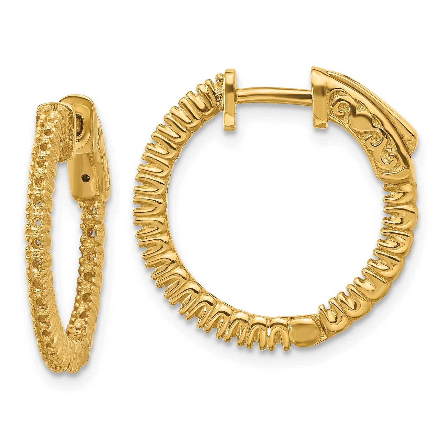 Round Hoop Safety Clasp Earring Mountings 14k Gold XE1983, MPN: XE1983, 191101637506