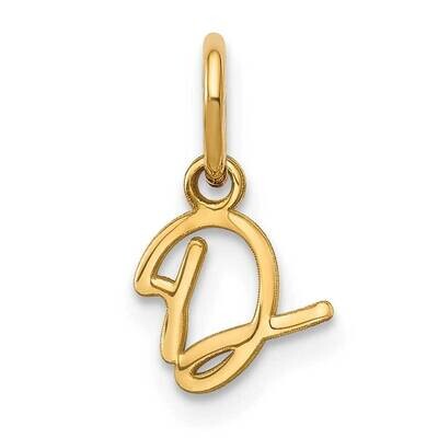 Upper Case Letter D Initial Charm 14k Gold XNA1305Y/D, MPN: XNA1305Y/D, 196904072554