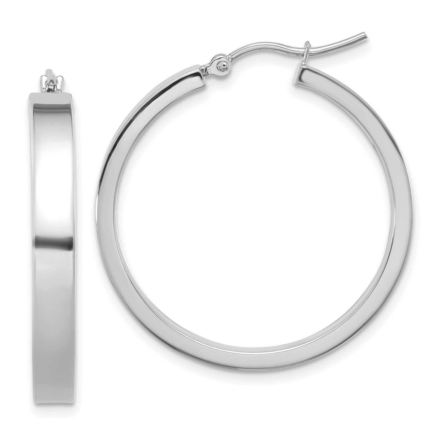 Polished Hoop Earring 14k White Gold TA241W, MPN: TA241W,