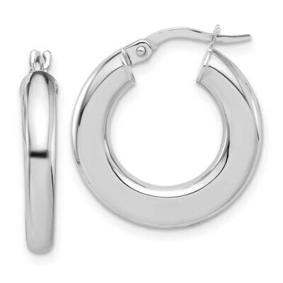 Polished Tube Hoop Earrings 14k White Gold TF2199W, MPN: TF2199W,