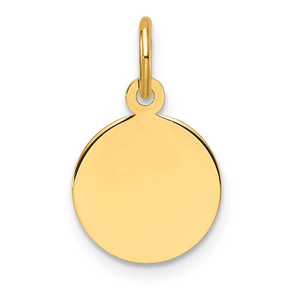 Plain .009 Gauge Circular Engravable Disc Charm 14k Gold XM674/09, MPN: XM674/09,