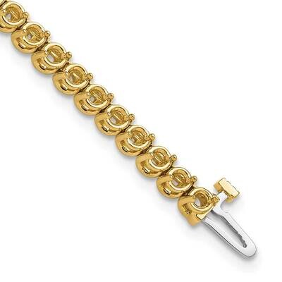 2.7mm Round 2-Prong Diamond Bracelet Mounting 7 Inch 14k Gold X10021, MPN: X10021,