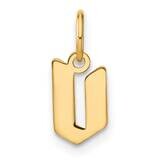 Lowercase Letter V Initial Pendant 14k Gold XNA1383Y/V, MPN: XNA1383Y/V, 196904069011