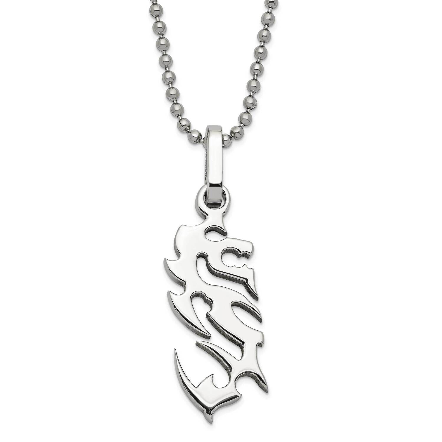 Dragon Necklace Stainless Steel SRN132-22 by Chisel, MPN: SRN132-22, 883957734712