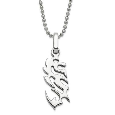 Dragon Necklace Stainless Steel SRN132-22 by Chisel, MPN: SRN132-22, 883957734712