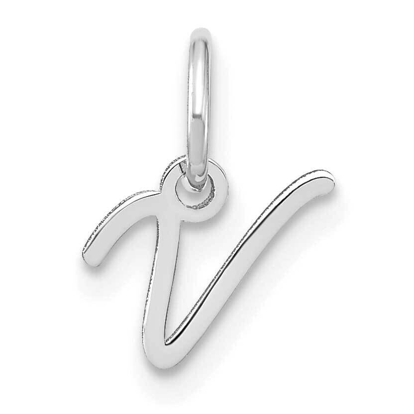 Upper Case Letter V Initial Charm 14k White Gold XNA1305W/V, MPN: XNA1305W/V,